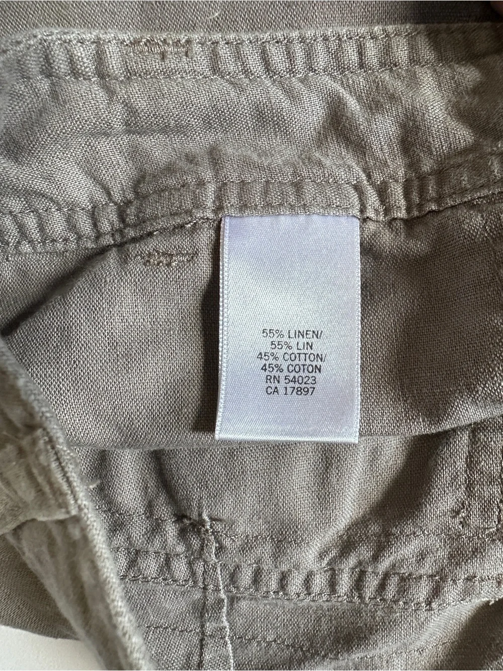 VTG Banana Republic Martin Fit Linen Cotton Cropped Cargo Pants 8P Petite